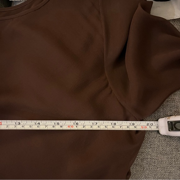 Melinda Eng vintage chocolate silk tunic. Small. - Picture 6 of 7